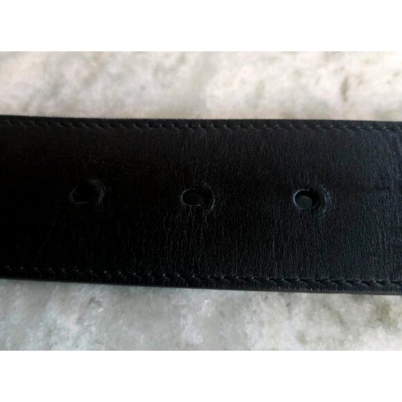 Gucci Black Leather Belt With Double G Marmont Snakeskin Gold Buckle & Box Size - Picture 8 of 10